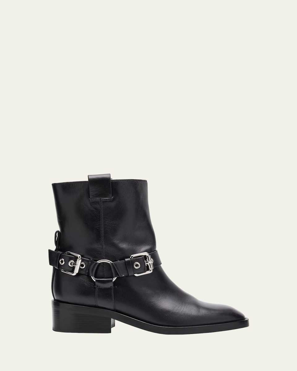Alexa Leather Moto Boots